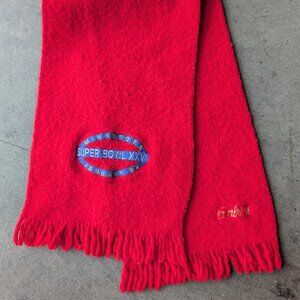 Vintage Faribo Wool Superbowl XXVII Minnesota January 1992 Red Scarf